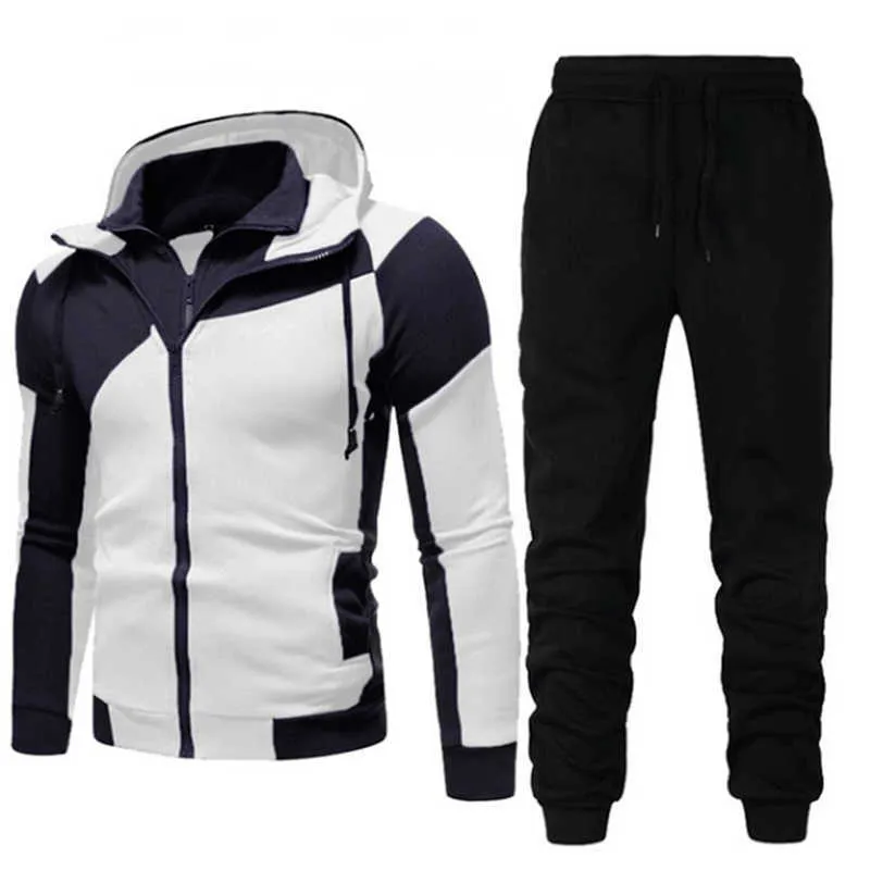 Men's Tracksuits Autumn Winter Mens Fashion Tracksuit Clothes Set Male Casual Sportswear Man Pcs HoodiesPants Sweatsuit Gym Sweatshirt G221011