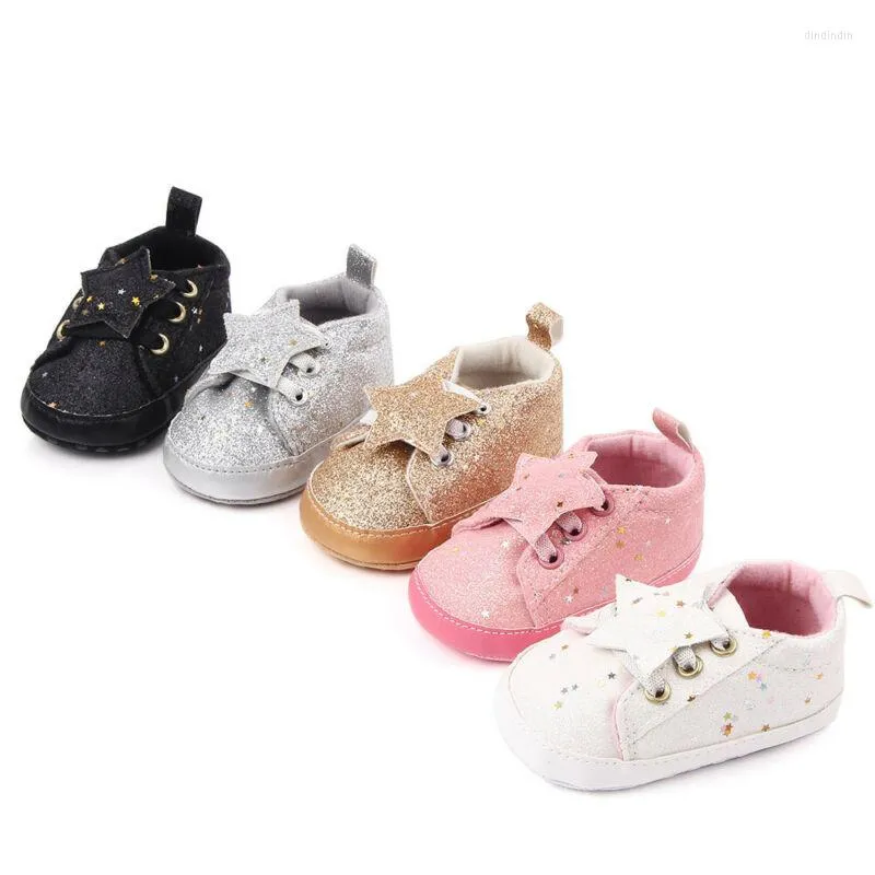 Athletic Shoes Baby Boy Girl White Sneakers Pram Infant Trainers Size Born To 18 Month