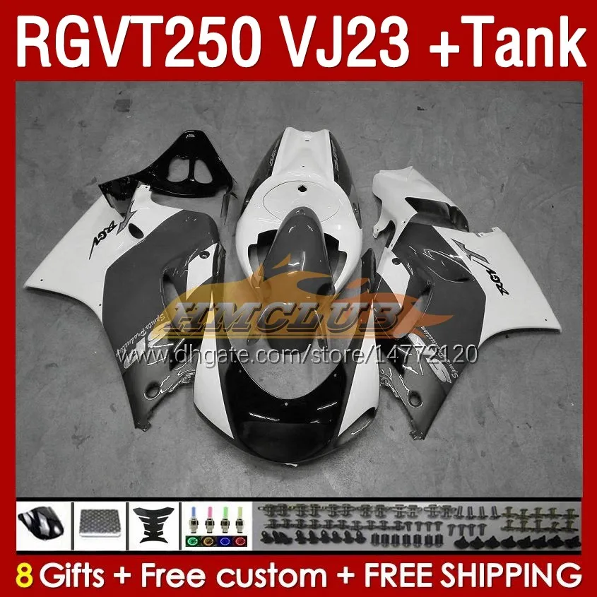 & Tank Fairings Kit For SUZUKI RGVT250 RGV-250CC SAPC 1997-1998 Bodys 161No.152 RGV-250 RGV250 VJ23 RGVT-250 1997 1998 RGVT RGV 250CC 250 CC 97 98 ABS Fairing glossy grey