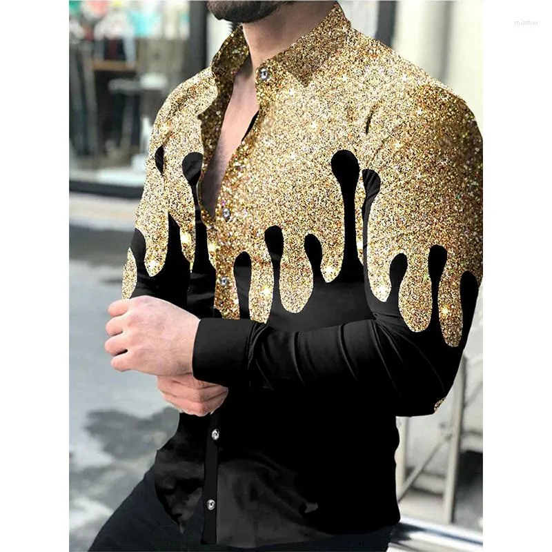 Men's Harajuku Printed Oversized Casual printed shirts