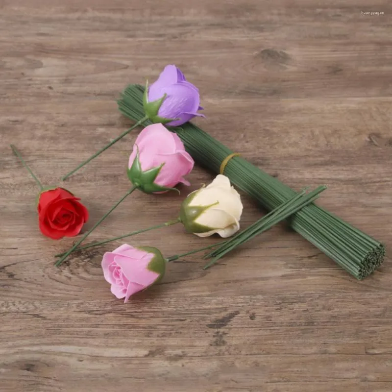 Flores decorativas Fio de ferro 50 pcs