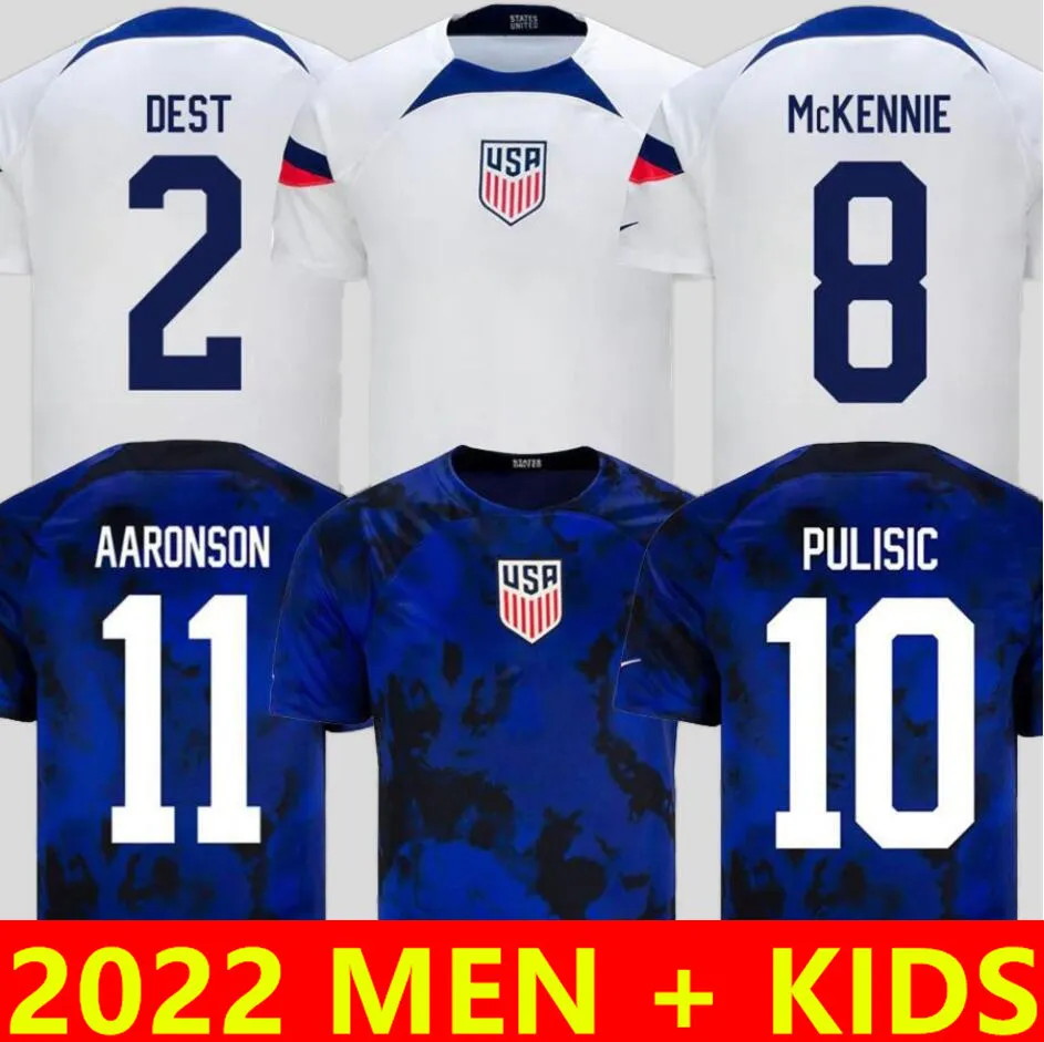 Pulisic McKennie Soccer Jerseys Aaronson 2022 Press Sargent Morgan Lloyd America Football Jerseys Shirt Camisetas Woman Men Kids Dest Musah Usas Robinson