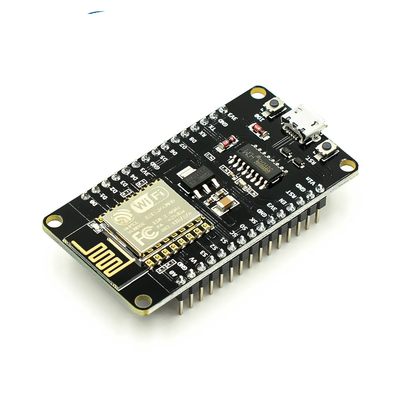 M￳dulo sem fio NodeMCU v3 Lua WiFi Internet of Things Development Board Esp8266 com antena de PCB e porta USB