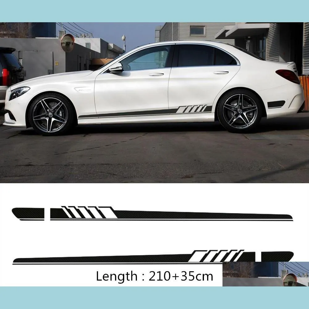 Bilklistermärken 2st/Set Edition Side Kirt Decoration Sticker för Benz C Class W205 C180 C200 C300 C350 C63 AMG Drop Delivery 2022 Mobi Dhokq