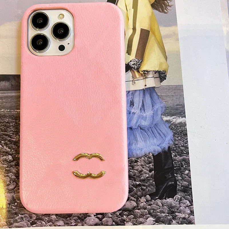 Designer Case Mobiltelefonfodral f￶r iPhone 14 Pro Max 13 12 11 XS Luxury Classical Check M￶nster Pink Phonecase Socktropert Cover Shell