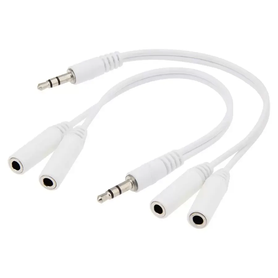 18cm Jack 3.5mm Earphone Splitter Aux Cable for Samsung Computer 3.5 mm 1Male To 2 Female Headphone Audio Splitter Adapter