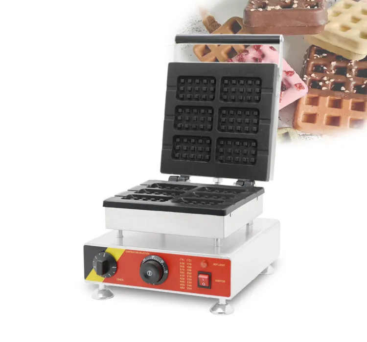 Gıda İşleme 110V 2200V Ticari Elektrik Meydanı Waffle Maker Makinesi