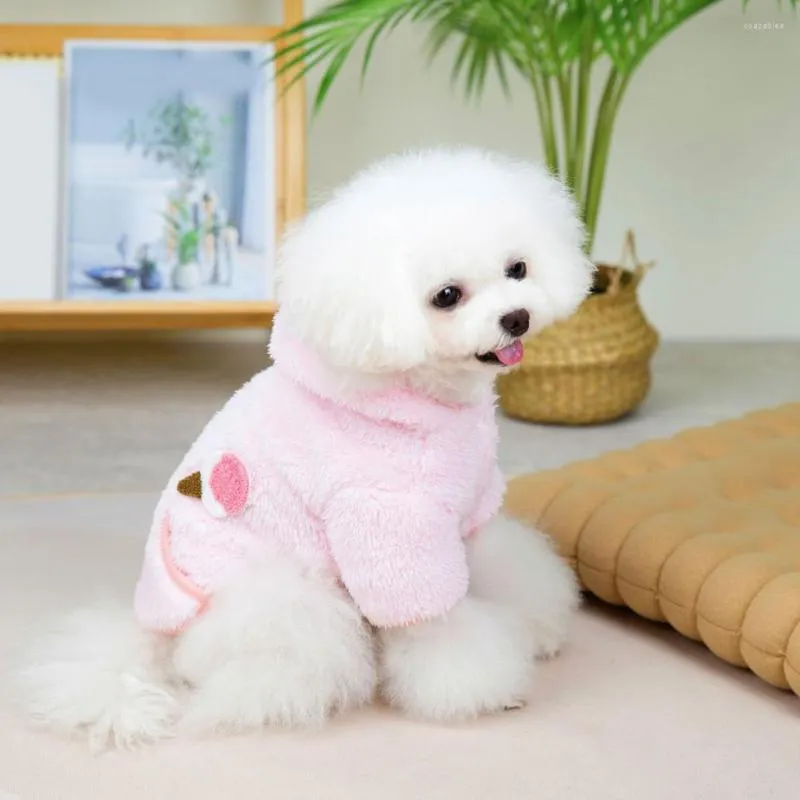 Dog Apparel Pretty Pet Shirt Trendy Sweater Double-side Cotton Keep Warm Ice Cream Print Clothes