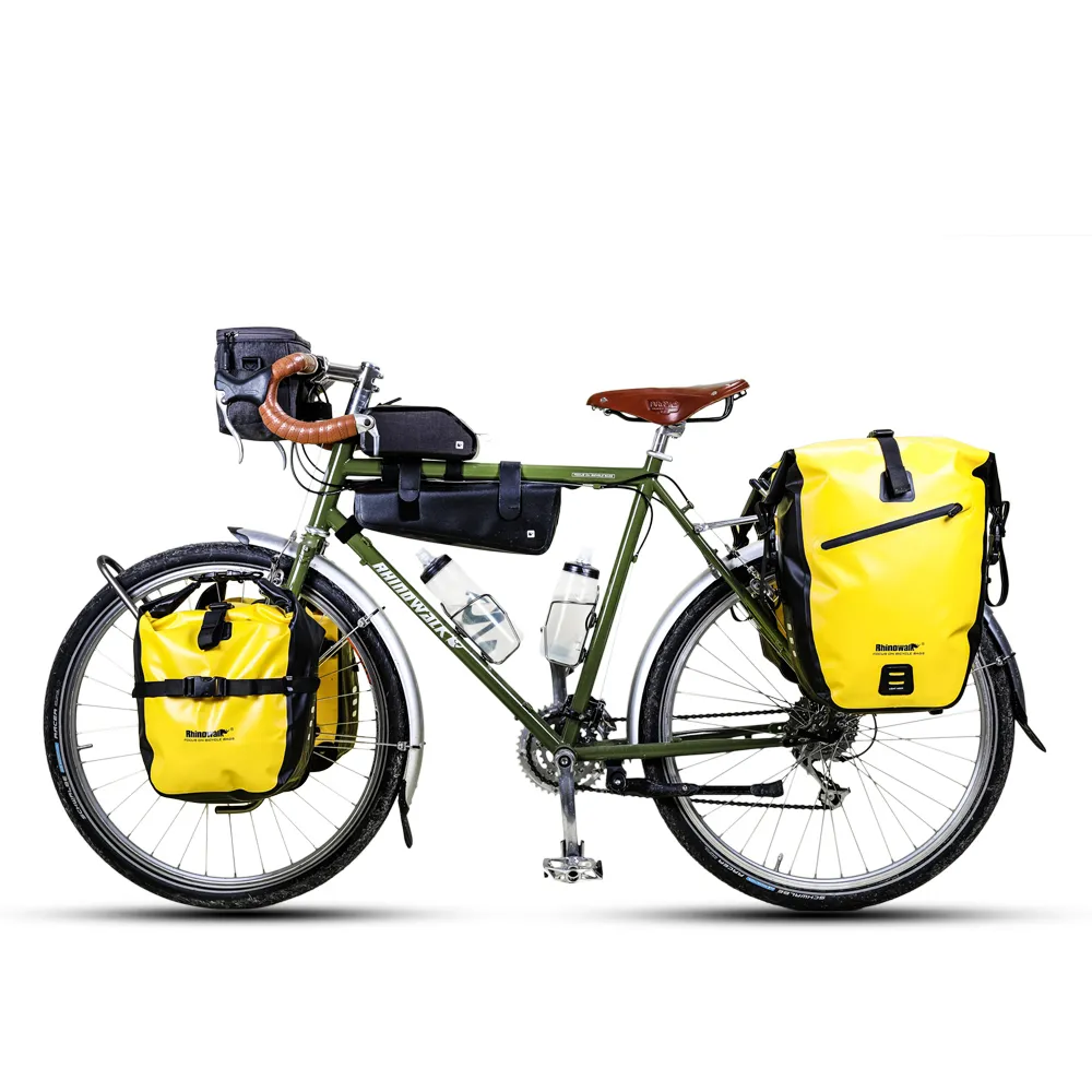 Panniers Bags Rhinowalk su geçirmez bisiklet çantası 27L seyahat bisiklet çantası sepet bisiklet arka raf kuyruk koltuk bagaj çantaları bisiklet çantaları pann3402