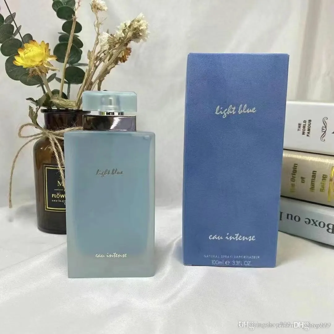 연한 파란색 향수 쾰른 레이디 유명한 향수 향기 여성 100ml EDP 자연 스프레이 파르 룸 디자이너 향수 유쾌한 향기 도매