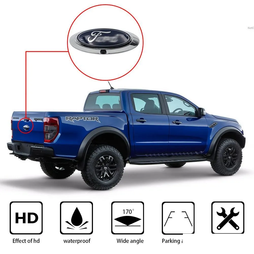 자동차 후면 전망 카메라 주차 센서 자동차 백미어 리버스 백업 카메라 맞춤 Ford Ranger T6 T7 T8 XLT 2012- 주차 시스템 드롭 Div DHQSX