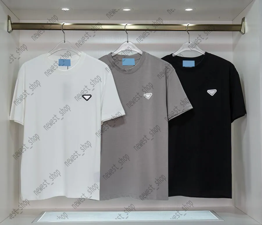 22SS Summer Europe mens t shirts designer luxury letter print tshirts womens triangle printing Tshirt Casual T shirt 3 color