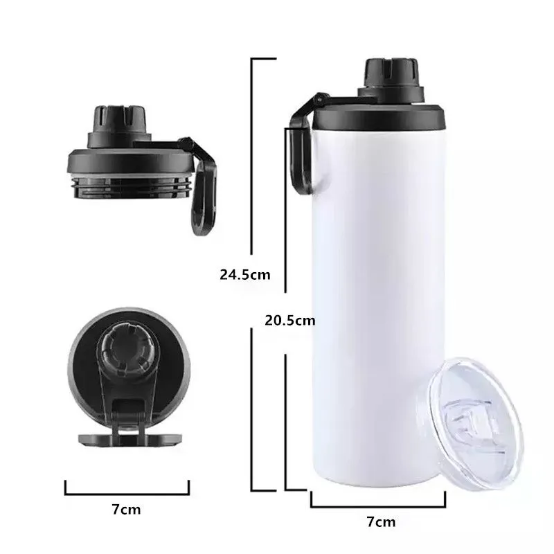 Wholesale 20oz Sublimation Straight Tumbler Double Wall Stainless Steel Vacuum Insulated Cups Bottle With Two Lids Straws b103