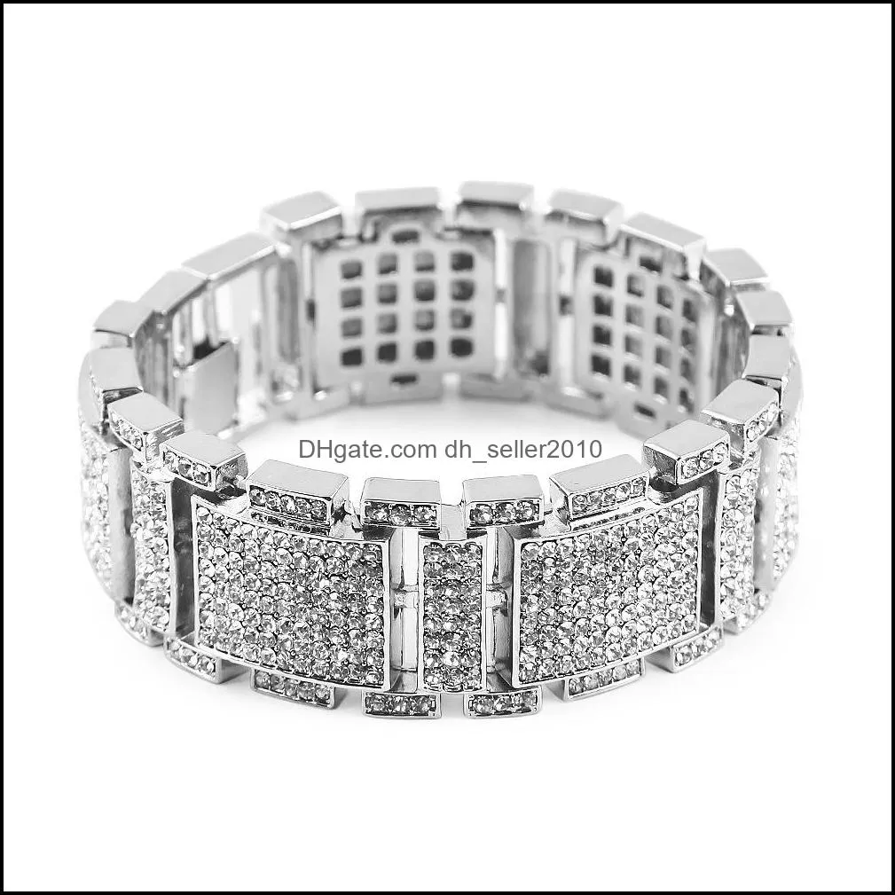 hip hop tennis bracelet men luxury simulated diamond fashion bracelet bling bracelets