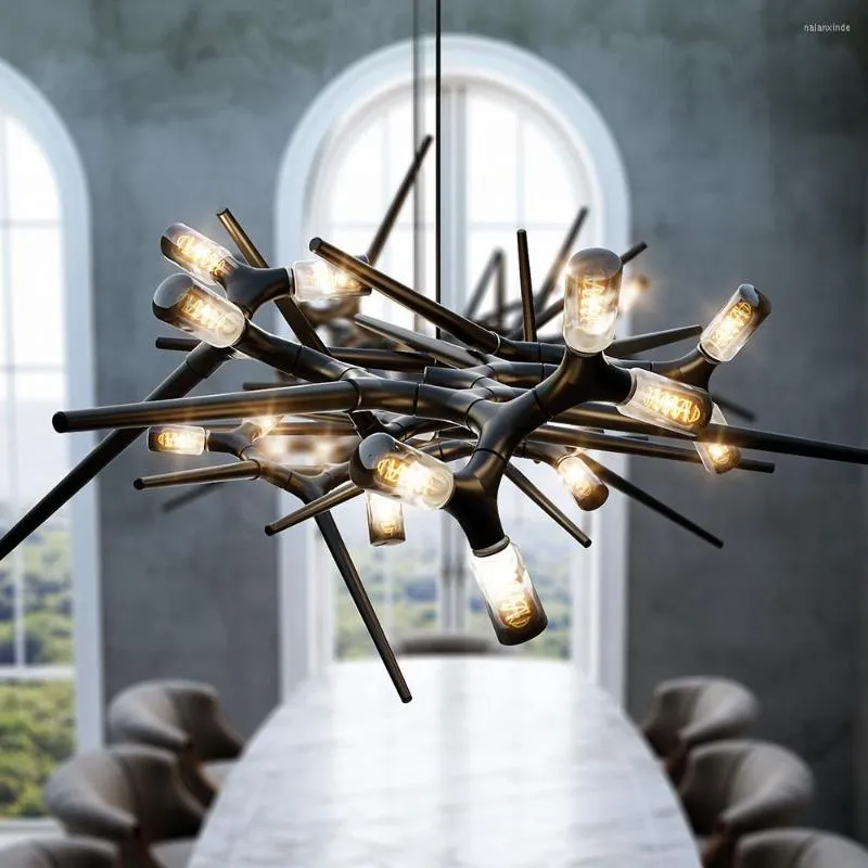 Kolye lambaları Postmodern Thorn Chandeliers Tasarımcı Aydınlatma Yaratıcı LED Işık Oturma Odası Villa Lobi Lobi Lober Lampadario