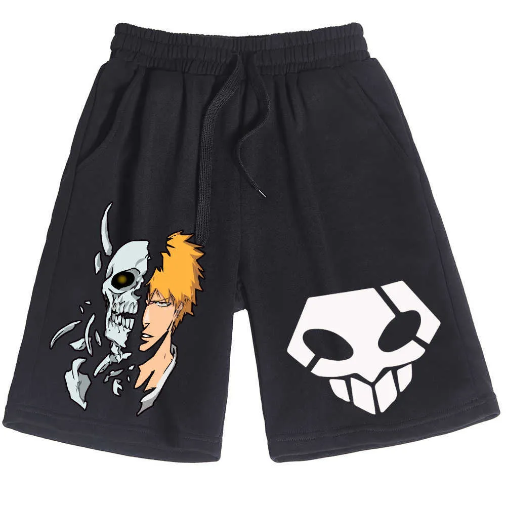 Shorts pour hommes Anime Bleach Homme Femme Casual Loose Beach Cotton Short Pants G221012