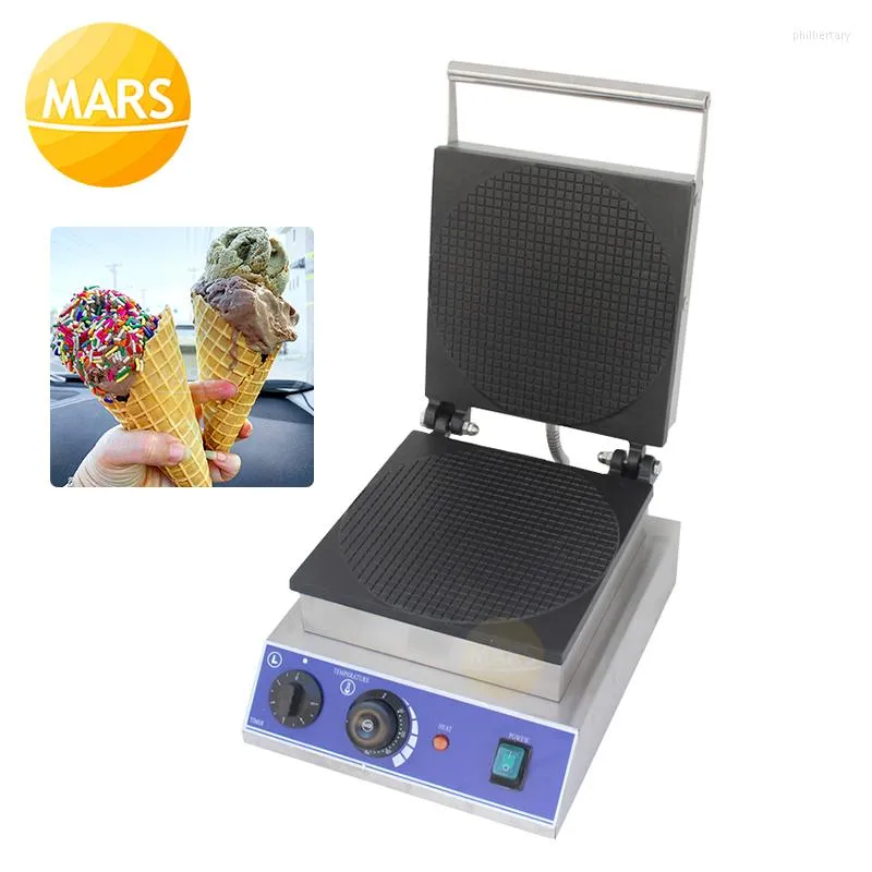 Fabricantes de pão Comercial Holland Stroopwafel Sarope Syrup Waffle Cone Cream Machine Bolo de ferro elétrico Bolo de ferro 220V 110V