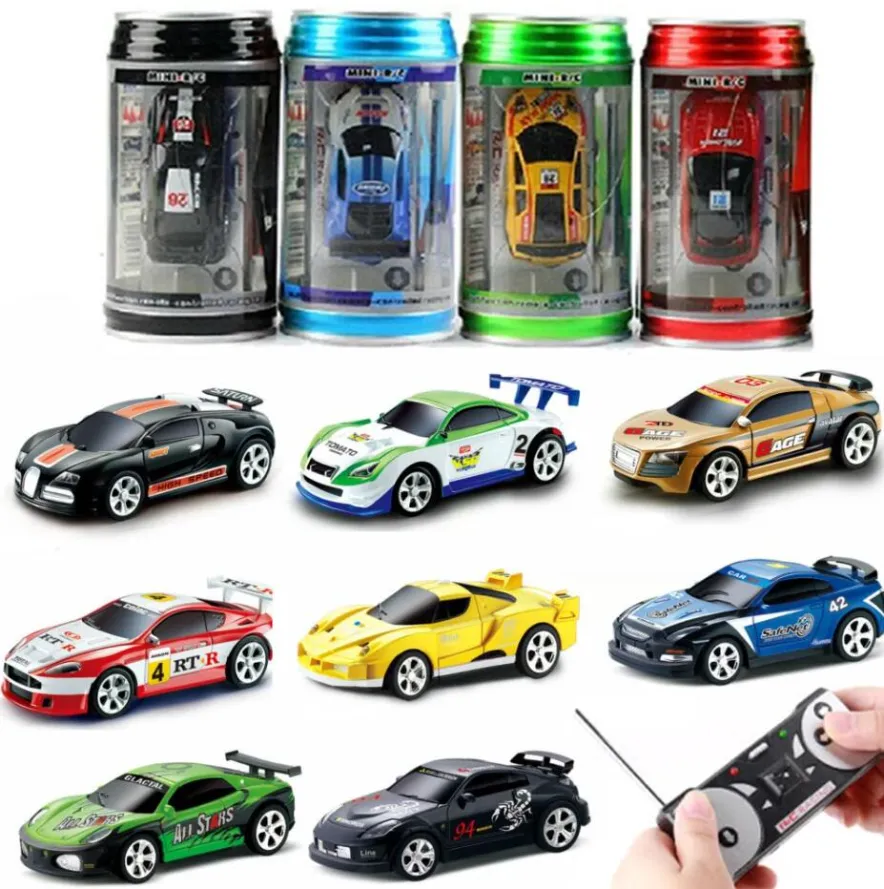 Creative Coke Can Mini Araba RC Arabalar Koleksiyonu Radyo Kontrollü Otomobil Makineleri Uzaktan Kumanda Oyuncakları Çocuklar İçin Çocuk Hediyesi F1013