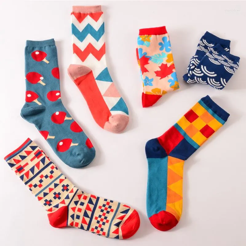 Skarpetki męskie kolorowe mężczyźni kobiety Brytyjczycy Casual Harajuku projektant marki marka nowość nowość para sztuki zabawne kalcytyny sukienka sokken
