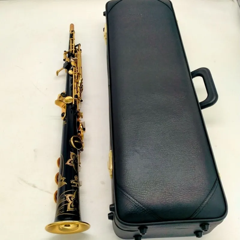 New Japan YSS-82Z Professional Straight Soprano Saxophone BB Tuning Black Gold Key Musical Instruments Ligation Reed Leather Case