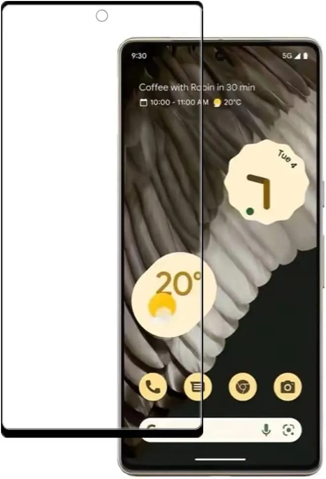 Google Pixel 7 Pro Screen Protector için 3D Kavisli Tam Kapsam HD Clear Edge Tutkal Tumsal Cam Film Anti-Çizelge Perakende Paketi ile Kolay Kurulum