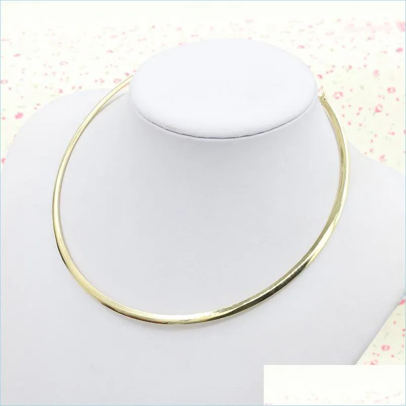 CHOKERS CHOKERS Collane Pendanti Delivery Delivery 2021 Simple Round Orques per donne Ladies Metal Gold Sier Wire Necklace 569 Z2 20 Dhgo4