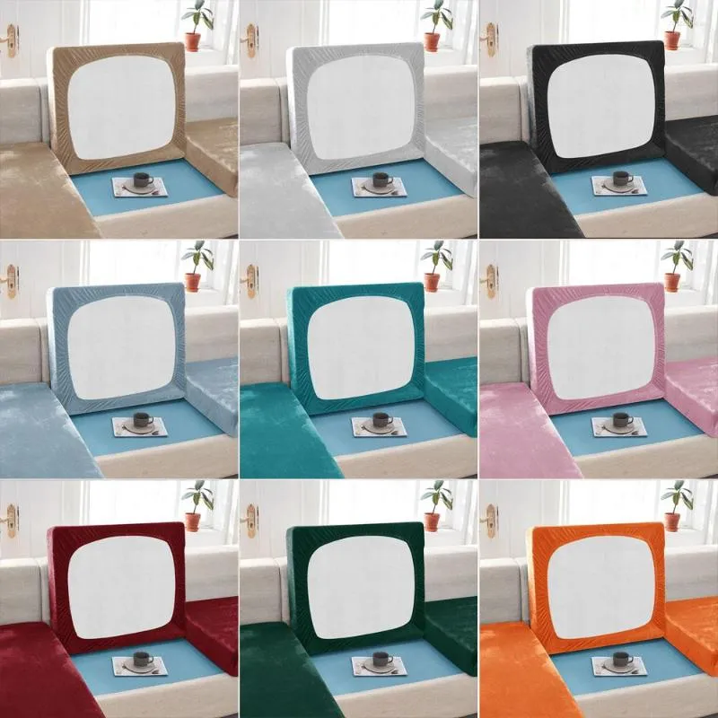 Chair Covers Velvet Plush L Shaped Sofa Cushion Cover For Living Room Elastic Furniture Couch Slipcover Chaise Longue Seat Stretch