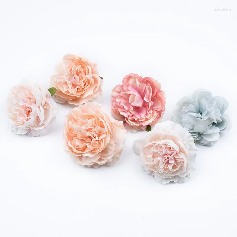 Decorative Flowers 20/30 PCS Artificial Flower Multicolor Silk Peony Wall Wreath Household Product Crafts Party Home Decor