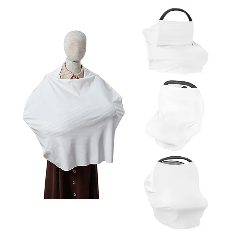 Sublimation Baby Carriage Cover Polyester Heat Transfer Postpartum Lactation Masks Breast-feeding Scarf Outside Prevent Light FIG Leaf A12