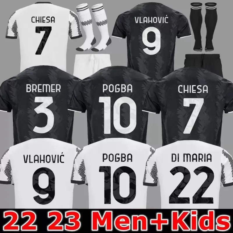 /23 Soccer Jersey: Home Kit DI MARIA, VLAHOVIC More! Fan Version,  Men's, Women's Kids' Sizes Customize Yours!