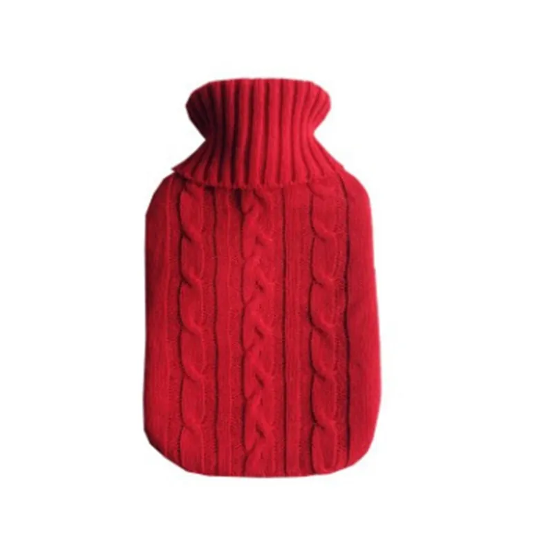 2000ML Hot Water Bag Knit Cover Party Favor Winter Warm Water Injection Bottom Handbags Christmas Gift