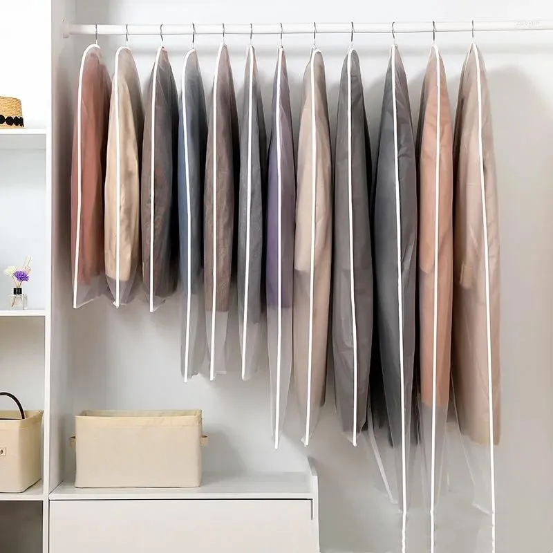 Klädlagring 5 st/lotkläder damm täcker garderob garderob sortering väska ner jacka dräkt hängande kappa fuktsäker