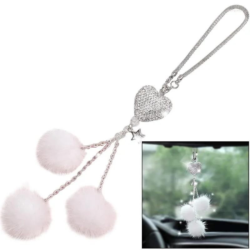 Décorations intérieures Blingbling accessoires de voiture brillant miroir coloré pendentif décoration gland cadeaux parure