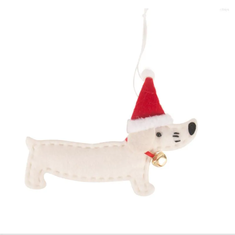 Juldekorationer 15 cm Dachshund Dog Ornaments dekoration för hemträd hänge 2022 år present barn navidad kerst dekor