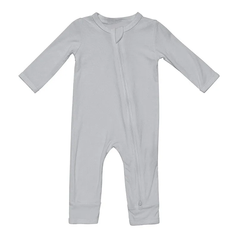 2pcs Baby Boy/Girl Solid Long-sleeve Footed Jumpsuit with Hat Set