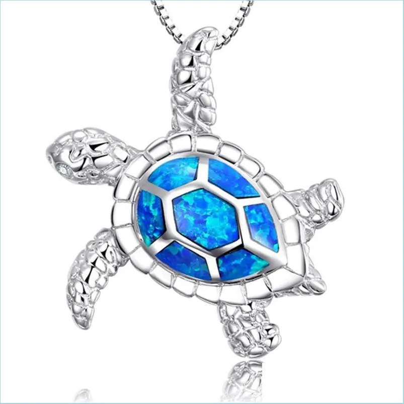 Pendentif Colliers Opale Collier Tortue Pendentif Bijoux Pour Femme Colliers 1813 Q2 Drop Livraison 2022 Pendentifs Dhinr