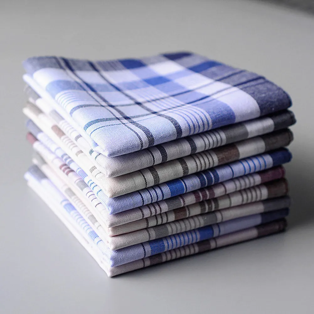 Farmettili 5 pezzi Lotto Stripe a quadri quadrati uomini classica asciugamano di cotone tascabile vintage per feste di nozze 38 38 cm casuale 221013