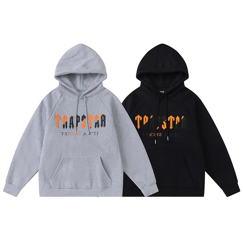 Men Hoodies Tracksuit TRAPSTAR Brand Printed Sportswear Men Warm Hoodie Sweatshirts Size S-XL