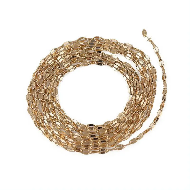 Kettingen 2m ronde sterrenketen ketting bk gouden ovale linkketens diy portemonnee sieraden ketting maken handgemaakte accessoires 782 t2 druppel dhg89