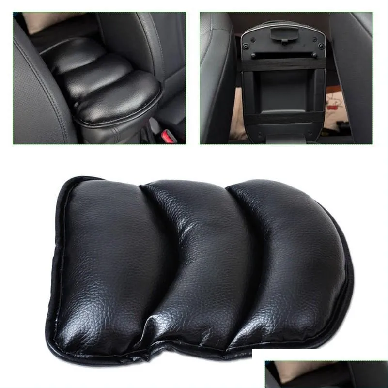 Tappetini Tappeti Console centrale Pad Pu Leather Car Armrest Seat Box Er Protector Fit Most Vehicle Suv Truck Drop Delivery 2022 Mob Dhrya