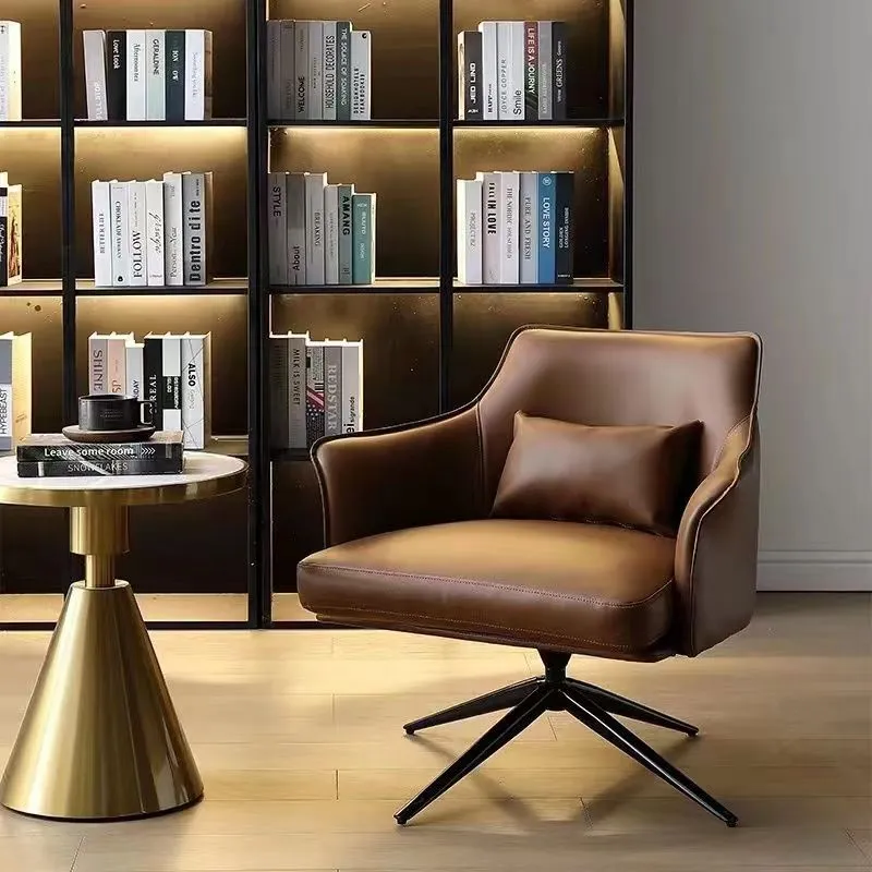 Brand: LuxeDeco | Type: Rotating Lounge Chair | Specs: Single, Modern, Light Luxury | Keywords: Living Room Furniture, Designer, Customizable | Key Points: Negotiable Price | Main Features: Rotatable Design, Comfortable Seating | Scope of Application: Lou