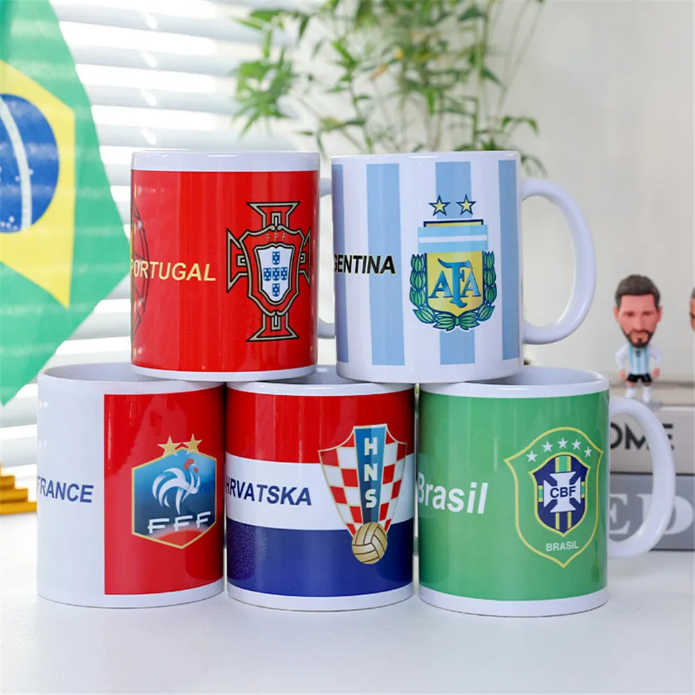 QATAR World Cup Party 330ml Ceramic Mug Soccer Ball Beer Cup Gifts For
