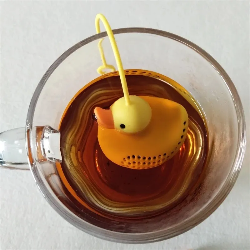 Duck Shape Tea Tools Silicone Tea Strainers Kitchen Accessories Loose Leaf Diffuser Cute Cartoon Food Grade Reusable