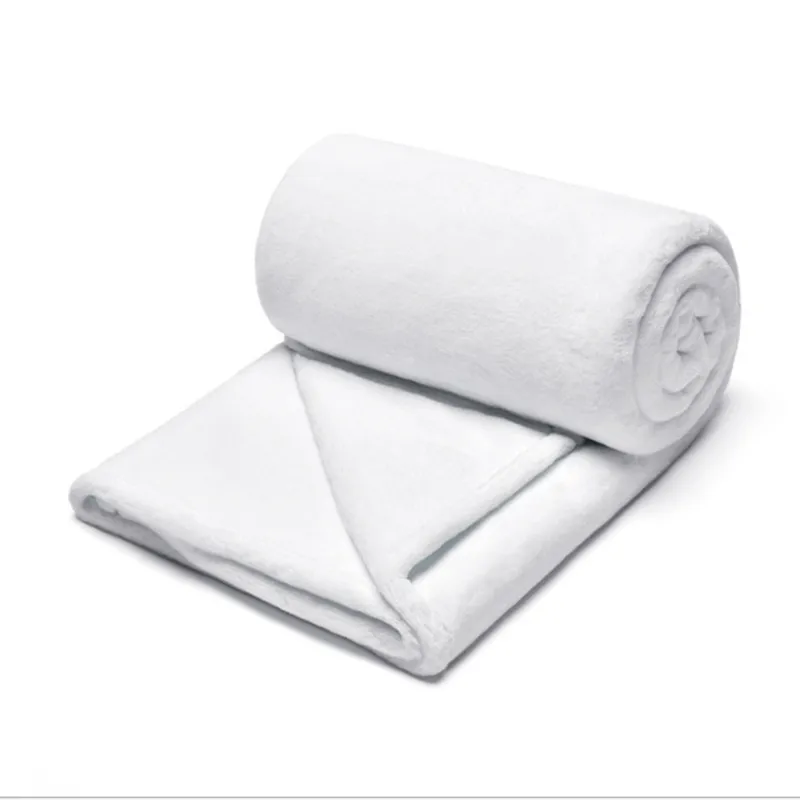 Sublimation Baby Blankets Polyester Blanket Warm Soft Sofa White Blank Thermal Transfer Printing Swaddle Wrap LYX208