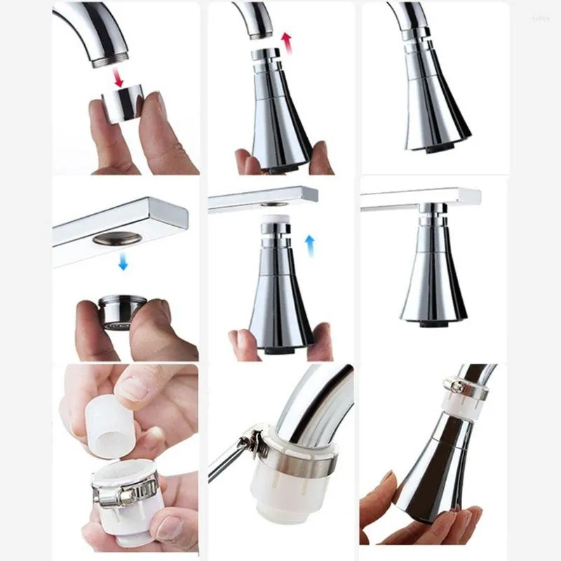 Bathroom Shower Sets Kitchen Faucet Adjustable Pressure 360 Degree Rotating Universal Head Saving Water Nozzle Adapter