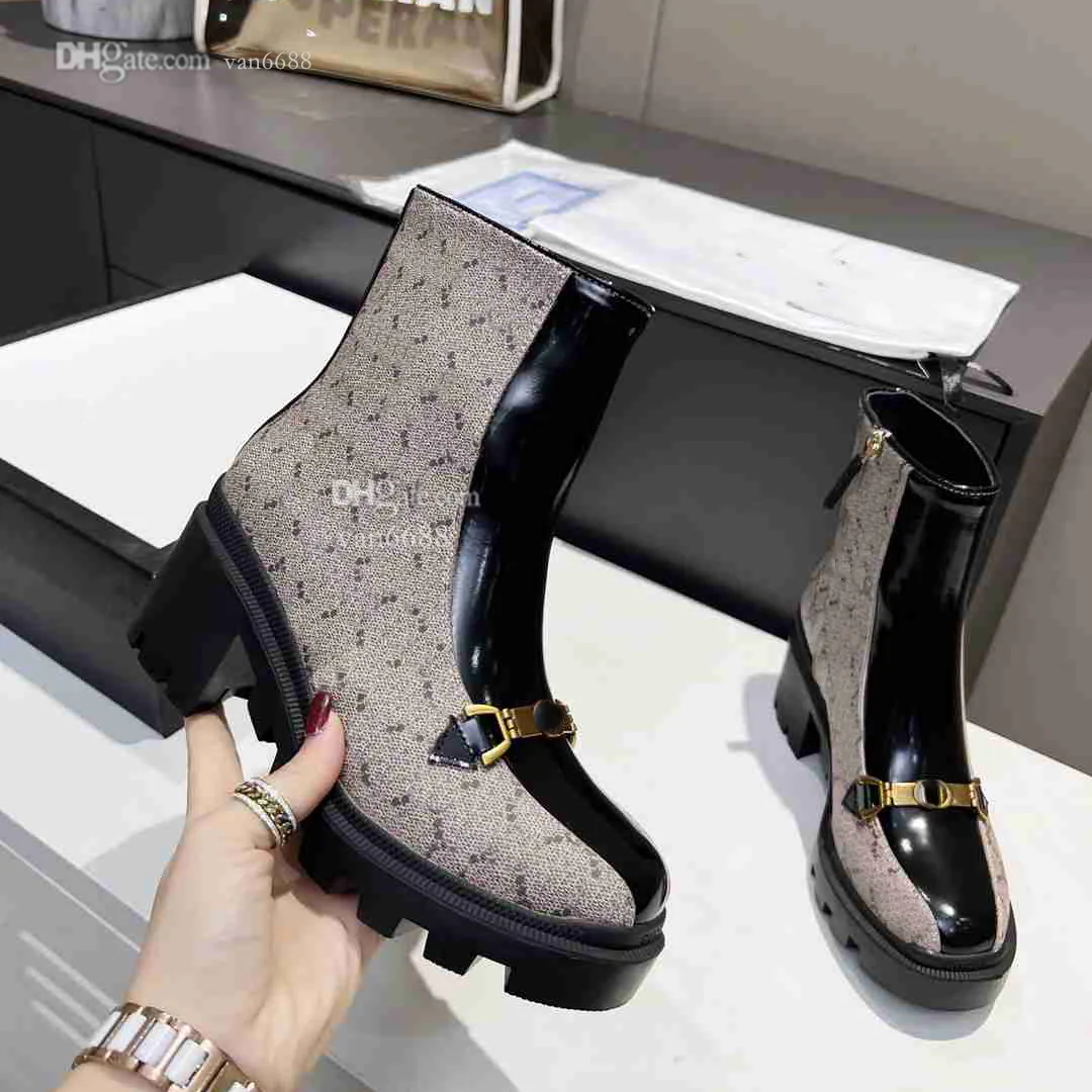 Designer clássico feminino Blondie Tornozelo Botas Double Gotas de Salto de Luxo Sexy Luxo Couro de Luxuja Botas de plataforma de salto médio Mulher dfdd