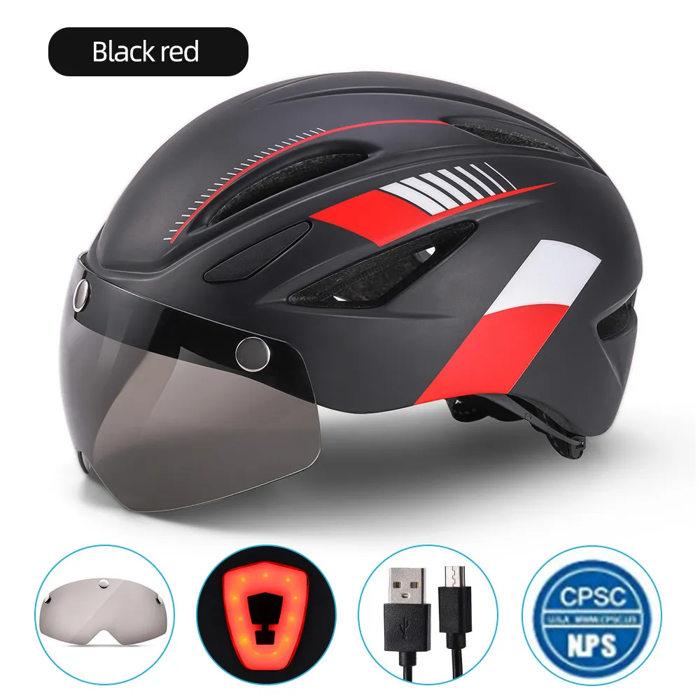 Casque Velo Certifi Ce Casque Vlo Avec Lunettes Magntiques