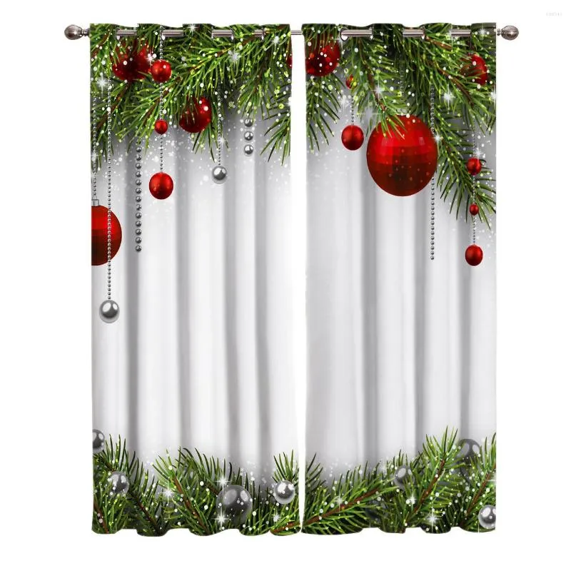 Cortina nevando as cortinas de férias de Natal para janelas para tratamento de janelas, quarto quarto decoração de casa decoração de casa