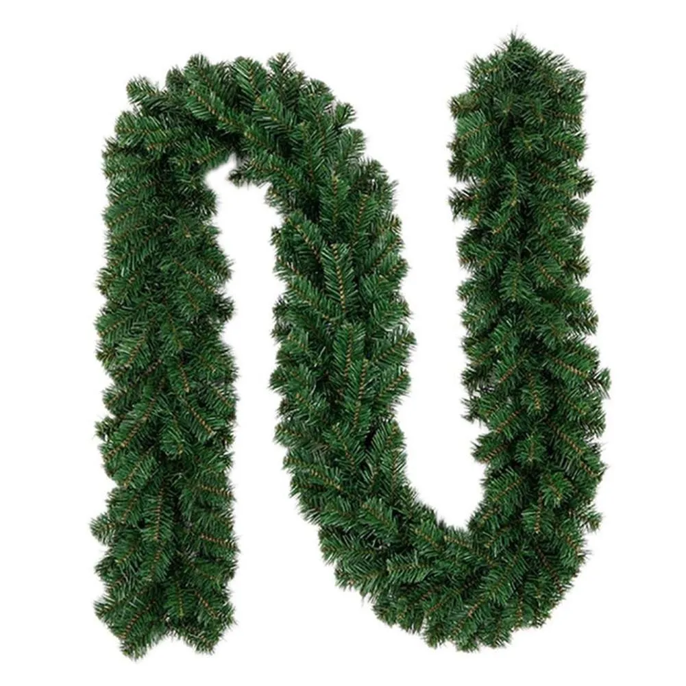 Christmas Decorations Artificial Garland Decorative PVC Greenery Wreath Green Pendant Ornaments For Wedding Party Garden Decor 221012