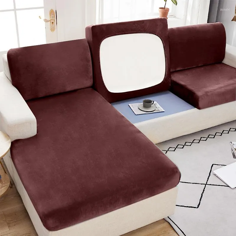 Крышка стулья для бархатного дивана сиденья подушка для эластичной диван для гостиной домашняя комната для животных детей съемный протектор мебели